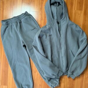Comfrt Zip Up Hoodie and Sweats Set